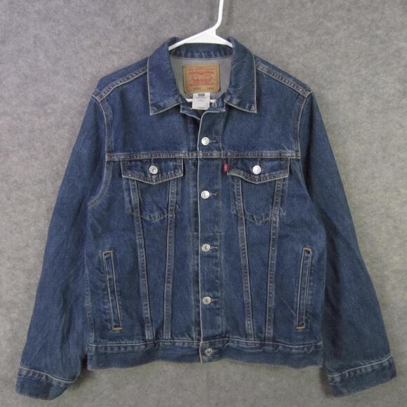 Levi's Denim Jacket Mens Large Blue Trucker 57511 100% Cotton Button Classic - Picture 1 of 6